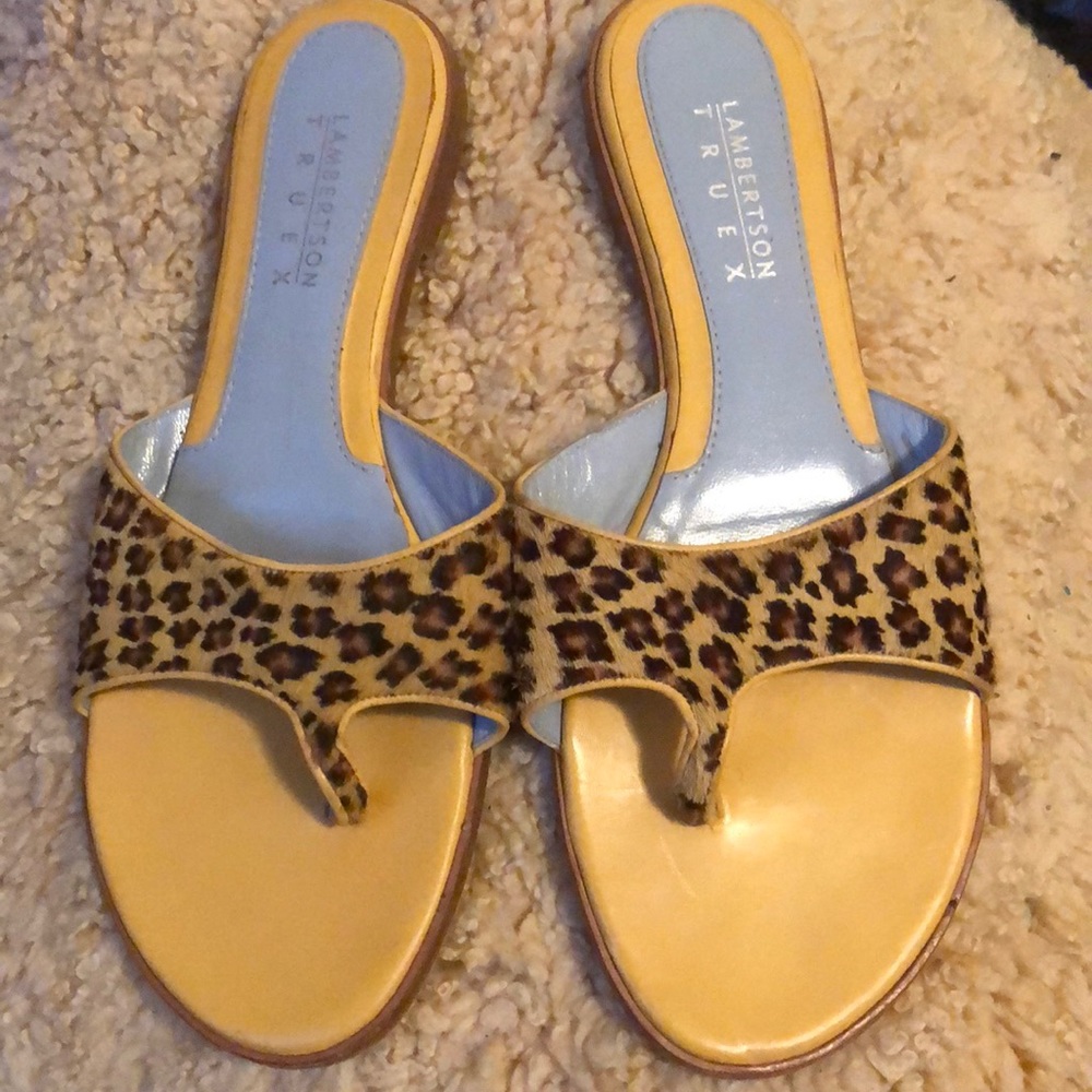 A pair Lambertson Truex leather sandals